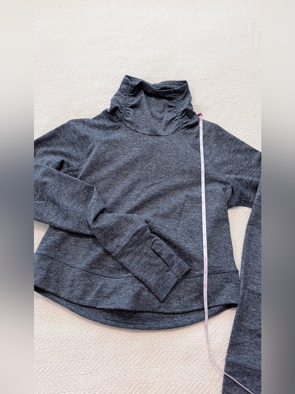 Prana Navy Blue Cropped Pullover Long Sleeved Top